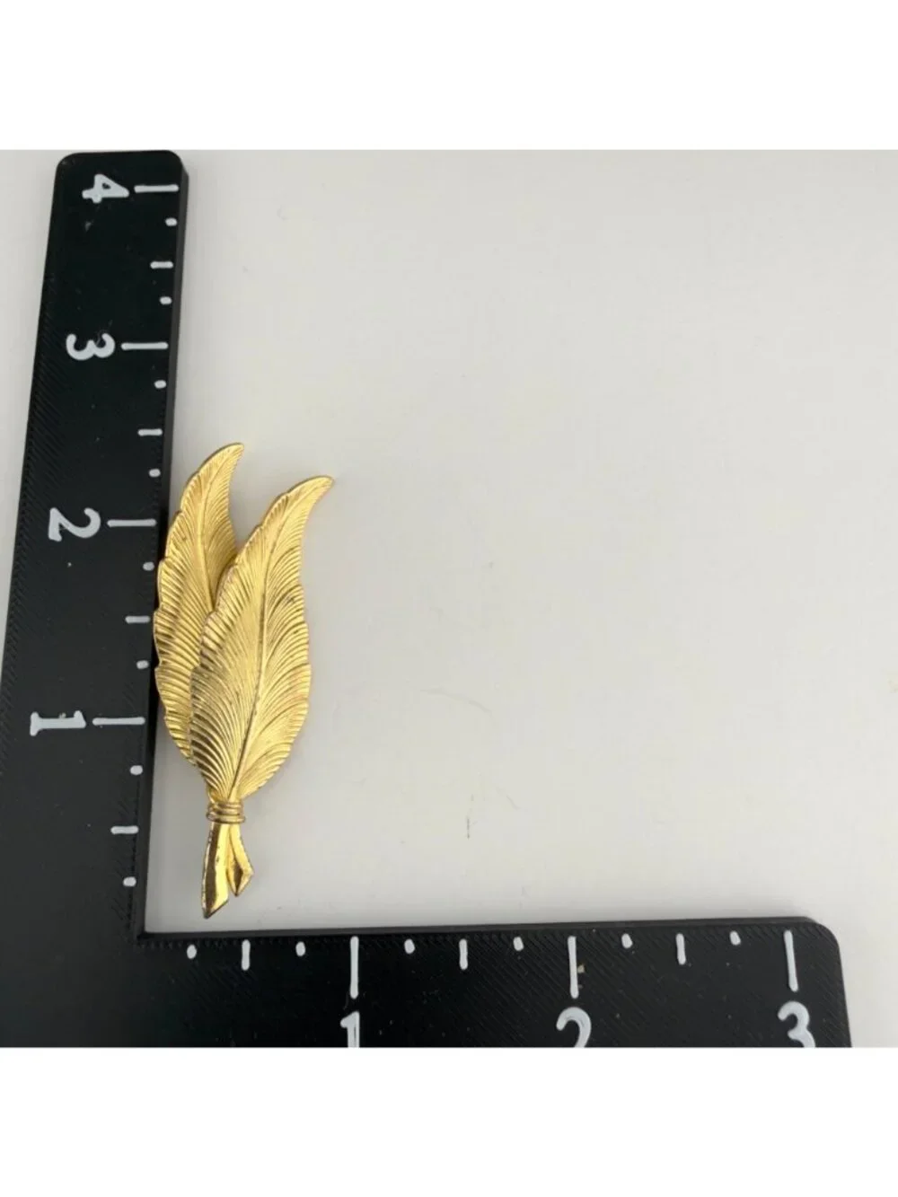 Vintage Sterling Silver by Jewel Art Double Feather Brooch 2.5